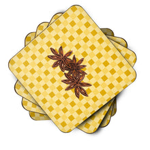 Load image into Gallery viewer, Star Anise on Basketweave Foam Coaster  BB7213FC