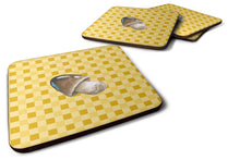 Load image into Gallery viewer, Straw Mushroom on Basketweave Foam Coaster  BB7214FC