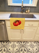 Load image into Gallery viewer, Tomato on Basketweave Kitchen Towel – Artistic Dish Towel for Everyday Use BB7215KTWL