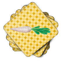 Load image into Gallery viewer, White Radish on Basketweave Foam Coaster  BB7216FC