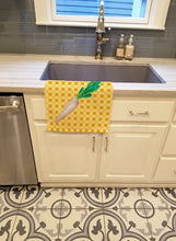 Load image into Gallery viewer, White Radish on Basketweave Kitchen Towel – Artistic Dish Towel for Everyday Use BB7216KTWL