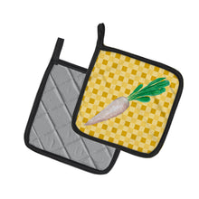 Load image into Gallery viewer, White Radish on Basketweave Pot Holders - Set of 2 - Heat-Resistant Kitchen Essentials BB7216PTHD