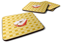 Load image into Gallery viewer, Sliced Apple on Basketweave Foam Coaster  BB7219FC