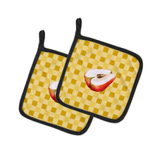 Load image into Gallery viewer, Sliced Apple on Basketweave Pot Holders - Set of 2 - Heat-Resistant Kitchen Essentials BB7219PTHD