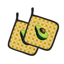 Load image into Gallery viewer, Sliced Avacado on Basketweave Pot Holders - Set of 2 - Heat-Resistant Kitchen Essentials BB7221PTHD