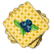 Load image into Gallery viewer, Blueberries on Basketweave Foam Coaster  BB7223FC
