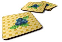 Load image into Gallery viewer, Blueberries on Basketweave Foam Coaster  BB7223FC