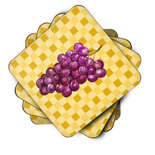 Load image into Gallery viewer, Grapes on Basketweave Foam Coaster  BB7227FC