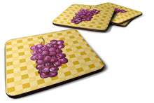 Load image into Gallery viewer, Grapes on Basketweave Foam Coaster  BB7227FC