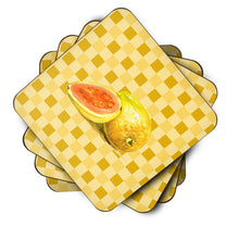 Load image into Gallery viewer, Guava Sliced and Whole on Basketweave Foam Coaster  BB7229FC