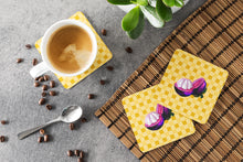 Load image into Gallery viewer, Mangosteen Sliced on Basketweave Foam Coaster  BB7235FC