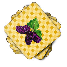 Load image into Gallery viewer, Mulberries on Basketweave Foam Coaster  BB7237FC
