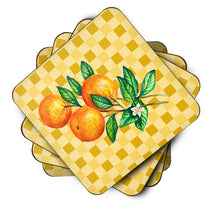 Load image into Gallery viewer, Oranges on Branch on Basketweave Foam Coaster  BB7238FC
