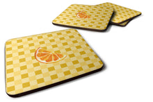 Load image into Gallery viewer, Sliced Oranges on Basketweave Foam Coaster  BB7240FC