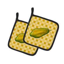 Load image into Gallery viewer, Whole Papaya on Basketweave Pot Holders - Set of 2 - Heat-Resistant Kitchen Essentials BB7241PTHD