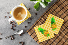 Load image into Gallery viewer, Whole Pineapple on Basketweave Foam Coaster  BB7245FC