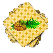 Load image into Gallery viewer, Whole Pineapple on Basketweave Foam Coaster  BB7246FC