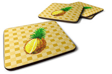 Load image into Gallery viewer, Whole Pineapple Cut on Basketweave Foam Coaster  BB7247FC