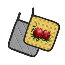 Load image into Gallery viewer, Whole Pomegranates on Basketweave Pot Holders - Set of 2 - Heat-Resistant Kitchen Essentials BB7249PTHD