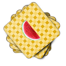 Load image into Gallery viewer, Sliced Watermelon on Basketweave Foam Coaster  BB7253FC