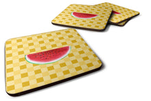 Load image into Gallery viewer, Sliced Watermelon on Basketweave Foam Coaster  BB7253FC