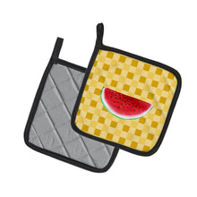 Load image into Gallery viewer, Sliced Watermelon on Basketweave Pot Holders - Set of 2 - Heat-Resistant Kitchen Essentials BB7253PTHD
