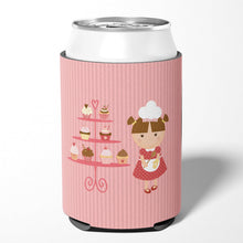 Load image into Gallery viewer, Cupcake Baker Brunette Pink Can or Bottle Hugger BB7254CC