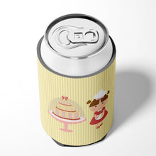 Load image into Gallery viewer, Cake Baker Brunette Yellow Can or Bottle Hugger BB7255CC