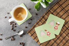 Load image into Gallery viewer, Cake Baker Brunette Green Foam Coaster  BB7256FC