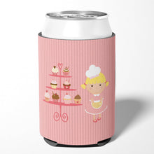 Load image into Gallery viewer, Cupcake Baker Blonde Pink Can or Bottle Hugger BB7260CC