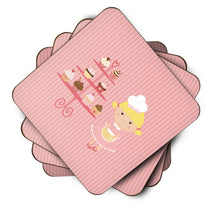 Load image into Gallery viewer, Cupcake Baker Blonde Pink Foam Coaster  BB7260FC