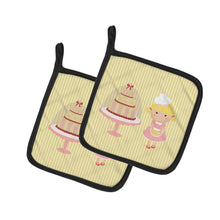 Load image into Gallery viewer, Cake Baker Blonde Yellow Pot Holders - Set of 2 - Heat-Resistant Kitchen Essentials BB7261PTHD