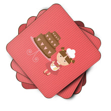 Load image into Gallery viewer, Valentine's Cake Baker Brunette Foam Coaster  BB7263FC