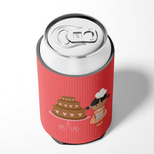 Load image into Gallery viewer, Valentine's Cake Baker African American Can or Bottle Hugger BB7264CC
