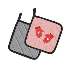 Load image into Gallery viewer, Oven Mitts Pink Pot Holders - Set of 2 - Heat-Resistant Kitchen Essentials BB7267PTHD