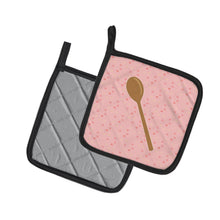 Load image into Gallery viewer, Wooden Spoon Pink Pot Holders - Set of 2 - Heat-Resistant Kitchen Essentials BB7270PTHD