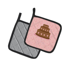 Load image into Gallery viewer, Heart Cake 3 Tier Pink Pot Holders - Set of 2 - Heat-Resistant Kitchen Essentials BB7273PTHD