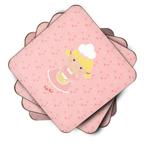 Load image into Gallery viewer, Baker Blonde on Pink Foam Coaster  BB7279FC