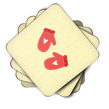 Load image into Gallery viewer, Oven Mitts on Yellow Foam Coaster  BB7282FC