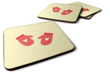Load image into Gallery viewer, Oven Mitts on Yellow Foam Coaster  BB7282FC