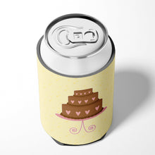 Load image into Gallery viewer, 3 Tier Heart Chocolate Cake on Yellow Can or Bottle Hugger BB7288CC