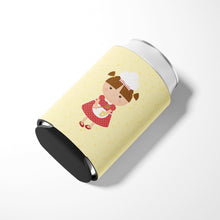 Load image into Gallery viewer, Brunette Baker on Yellow Can or Bottle Hugger BB7292CC