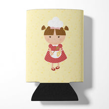 Load image into Gallery viewer, Brunette Baker on Yellow Can or Bottle Hugger BB7292CC