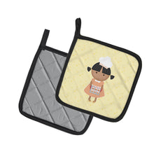 Load image into Gallery viewer, African American Baker on Yellow Pot Holders - Set of 2 - Heat-Resistant Kitchen Essentials BB7293PTHD