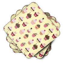 Load image into Gallery viewer, Cupcakes on Yellow Foam Coaster  BB7295FC