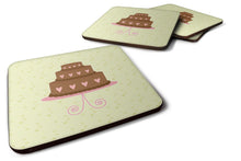 Load image into Gallery viewer, Heart Chocolate Cake on Green Foam Coaster  BB7303FC