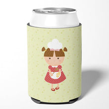 Load image into Gallery viewer, Brunette Baker on Green Can or Bottle Hugger BB7307CC