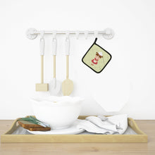 Load image into Gallery viewer, Brunette Baker on Green Pot Holders - Set of 2 - Heat-Resistant Kitchen Essentials BB7307PTHD
