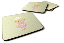 Load image into Gallery viewer, Blonde Baker on Green Foam Coaster  BB7309FC