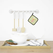 Load image into Gallery viewer, Blonde Baker on Green Pot Holders - Set of 2 - Heat-Resistant Kitchen Essentials BB7309PTHD